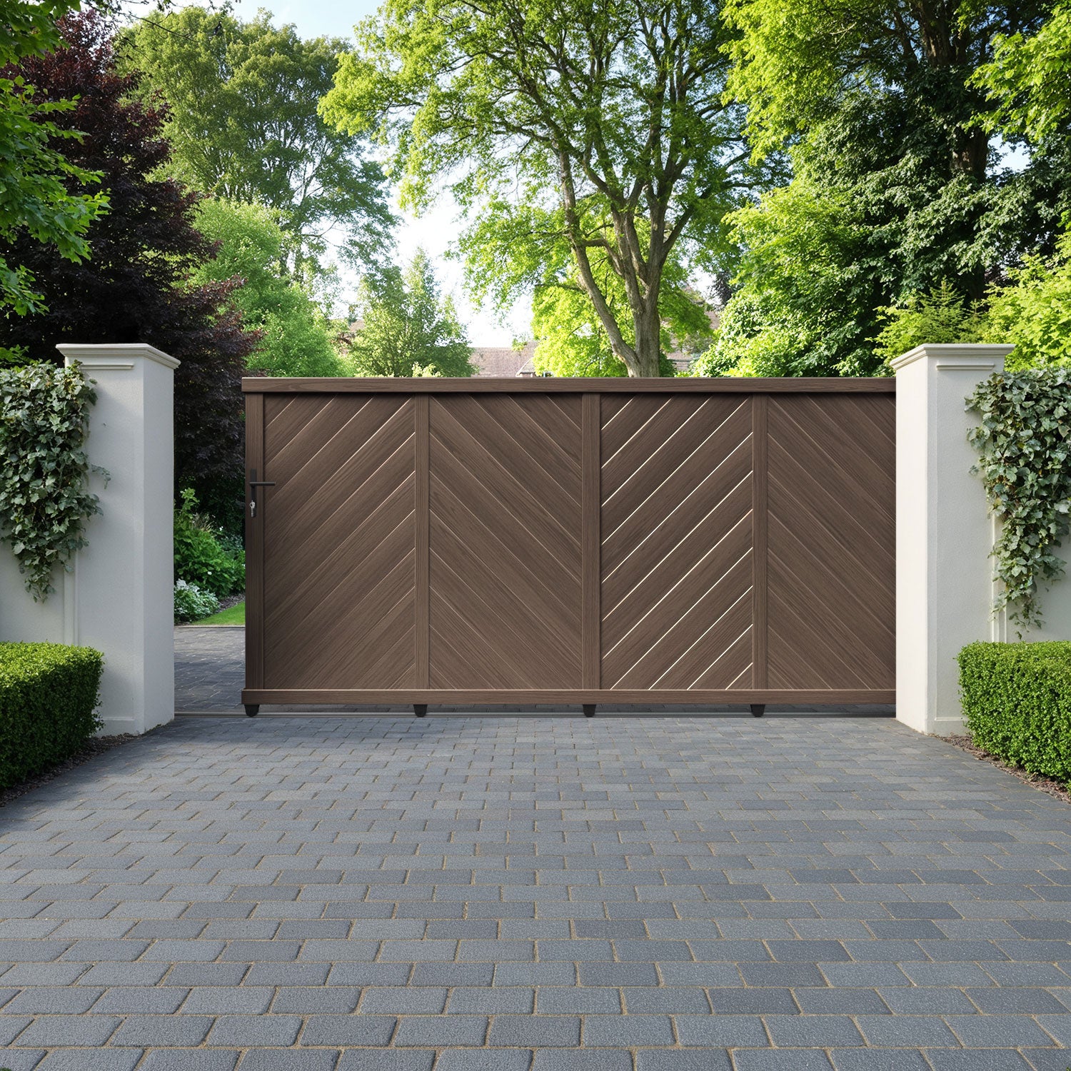 Alderton Aluminium Sliding Straight Top Driveway Gate