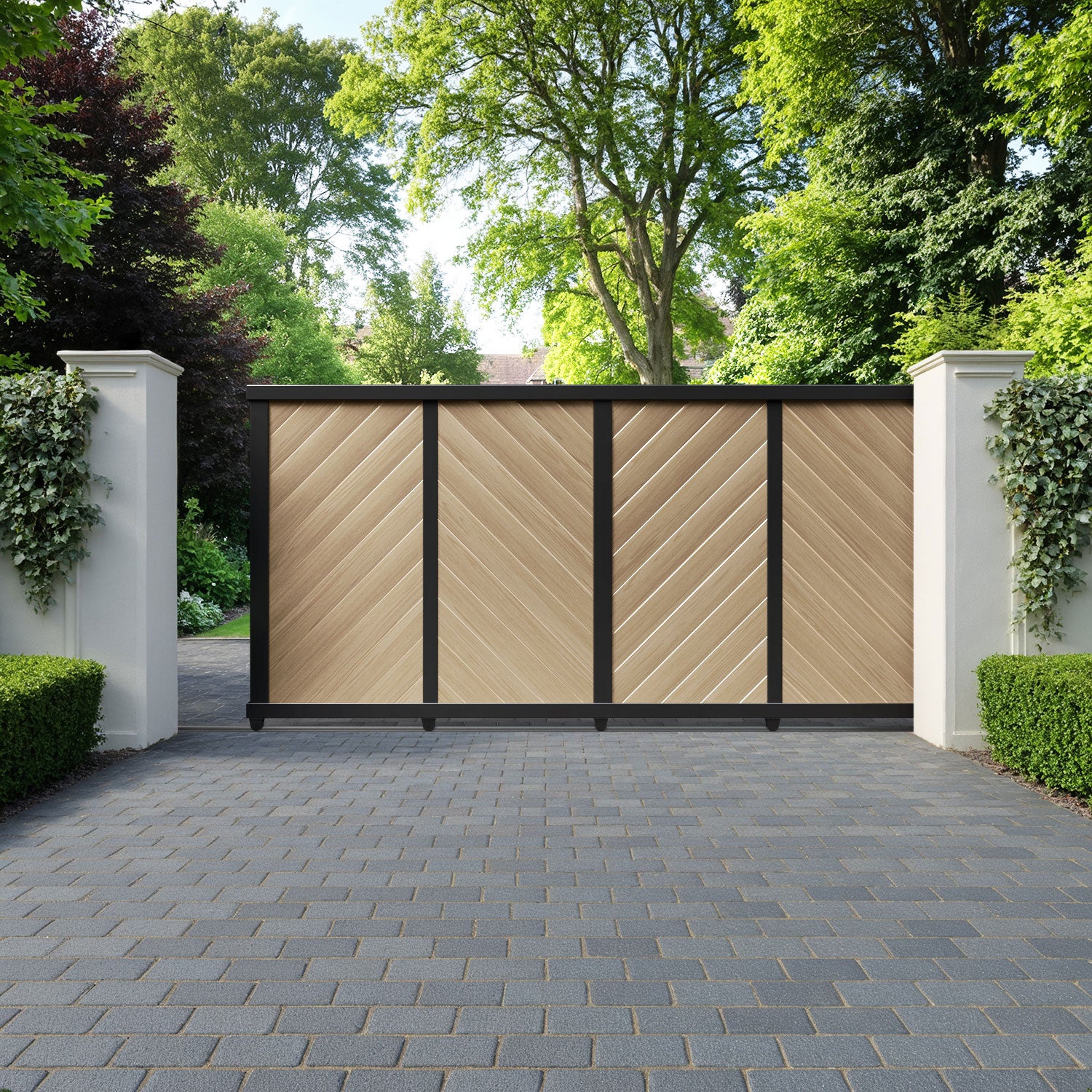 Alderton Aluminium Sliding Straight Top Driveway Gate