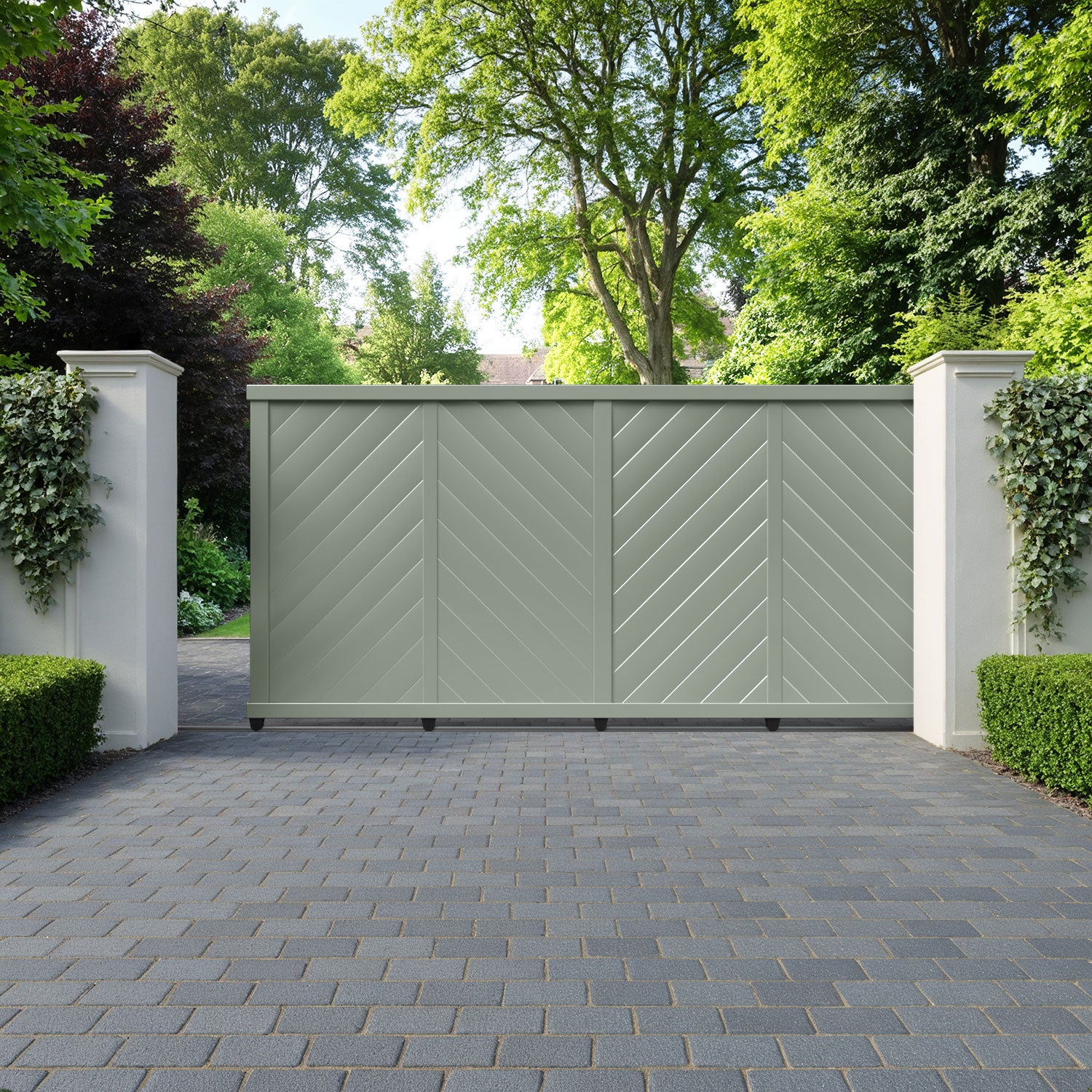 Alderton Aluminium Sliding Straight Top Driveway Gate