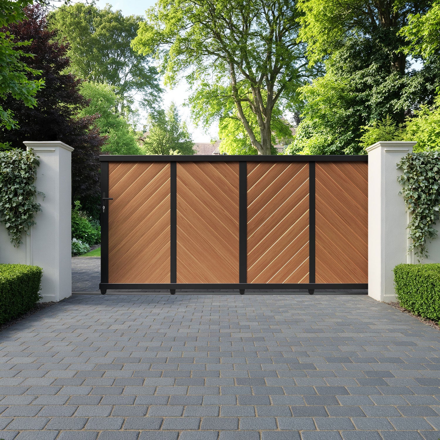 Alderton Aluminium Sliding Straight Top Driveway Gate