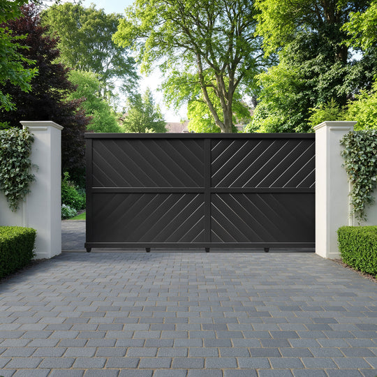 Sudbury Aluminium Sliding Straight Top Driveway Gate