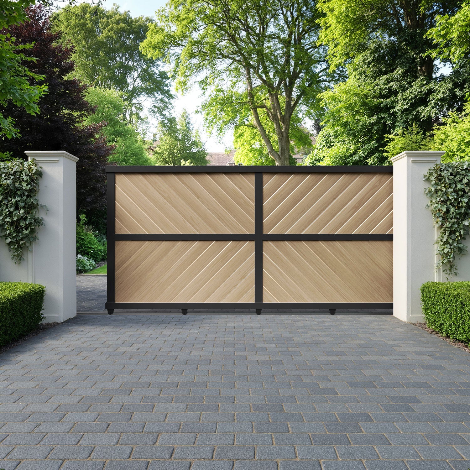 Sudbury Aluminium Sliding Straight Top Driveway Gate