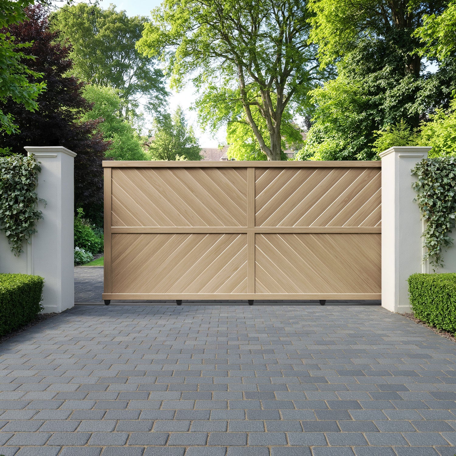 Sudbury Aluminium Sliding Straight Top Driveway Gate