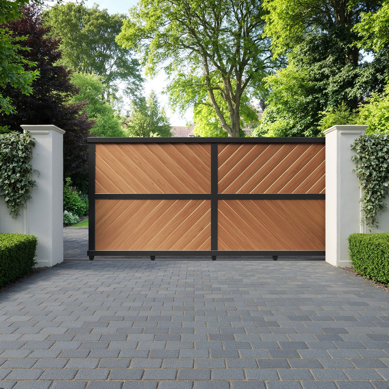 Sudbury Aluminium Sliding Straight Top Driveway Gate