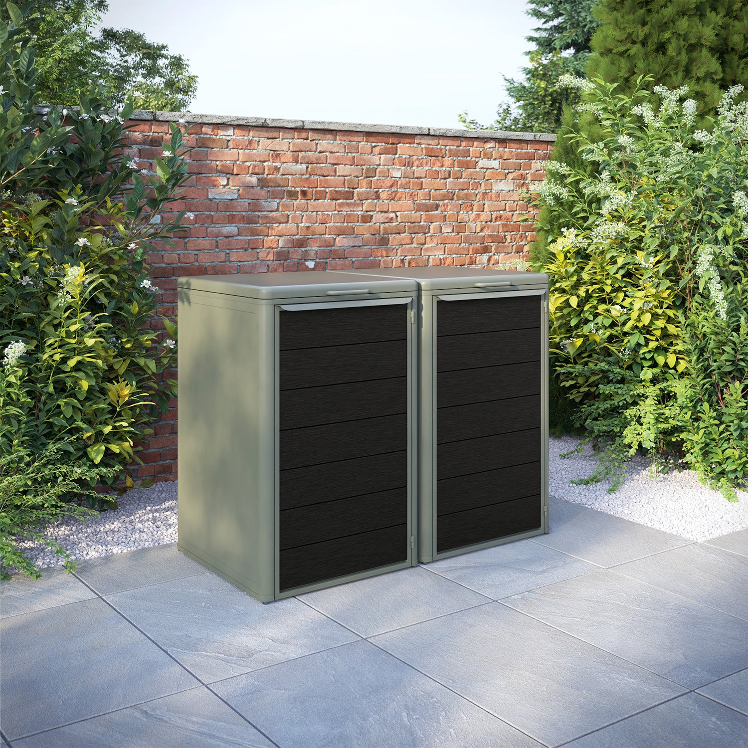 Curva Dusty Green 2 Bin Store with Fusion Door Slat