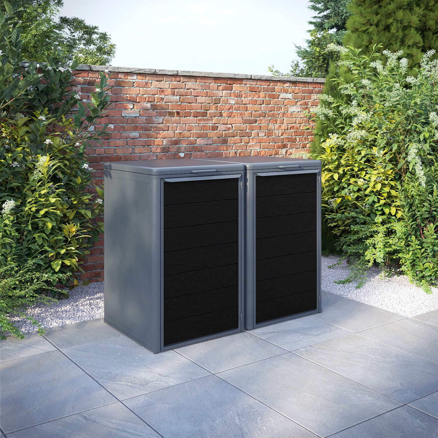 Curva Anthracite Grey 2 Bin Store with Fusion Door Slat