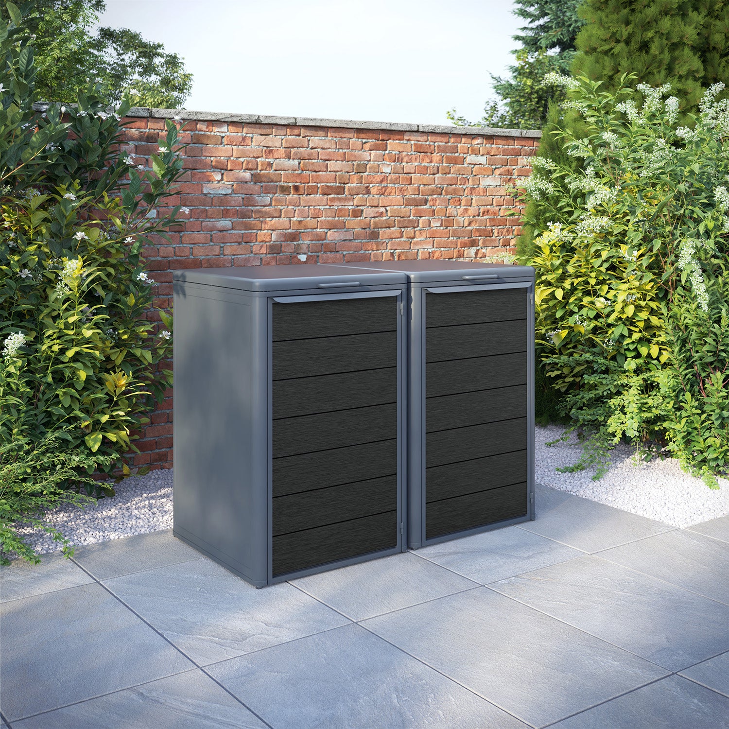 Curva Anthracite Grey 2 Bin Store with Fusion Door Slat