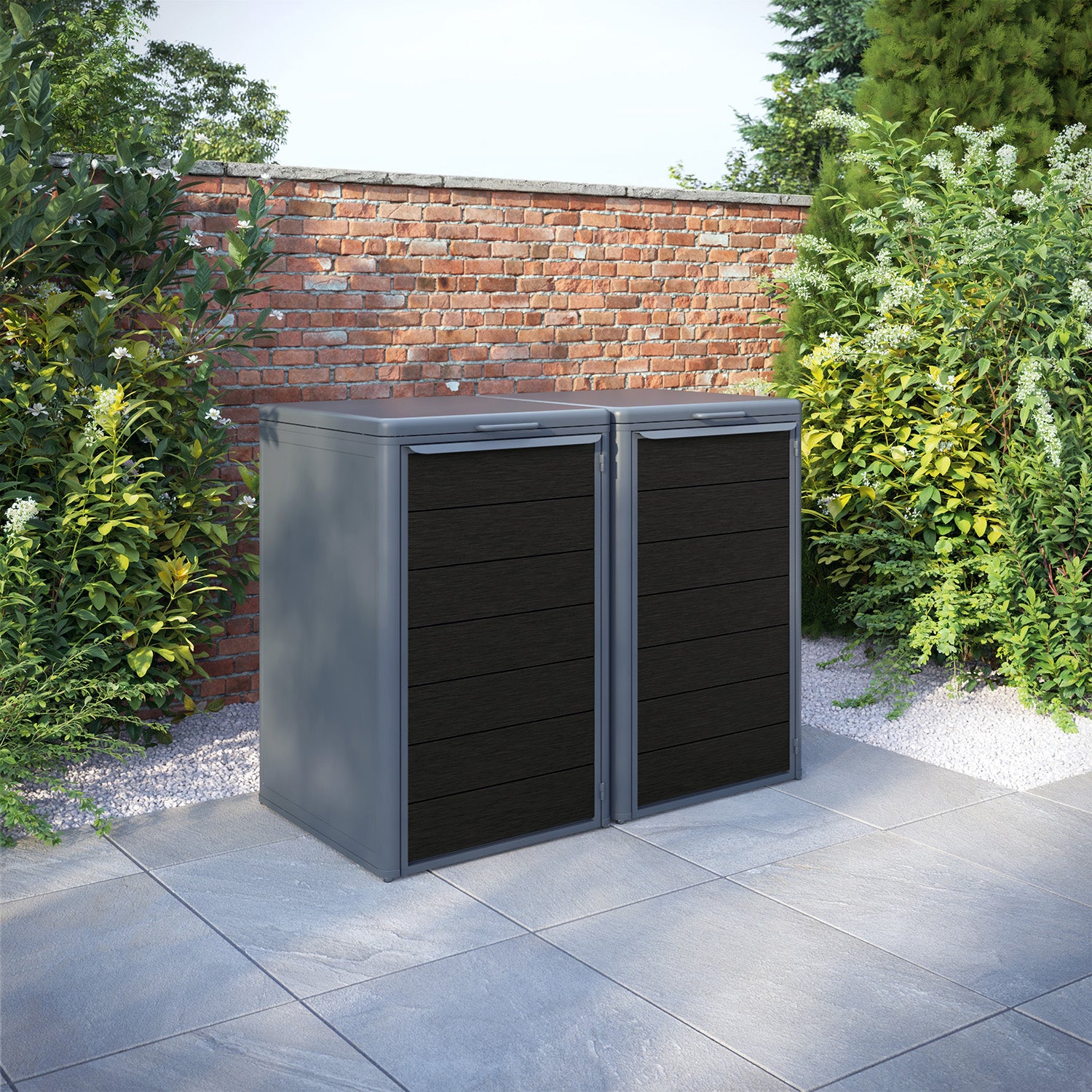 Curva Anthracite Grey 2 Bin Store with Fusion Door Slat