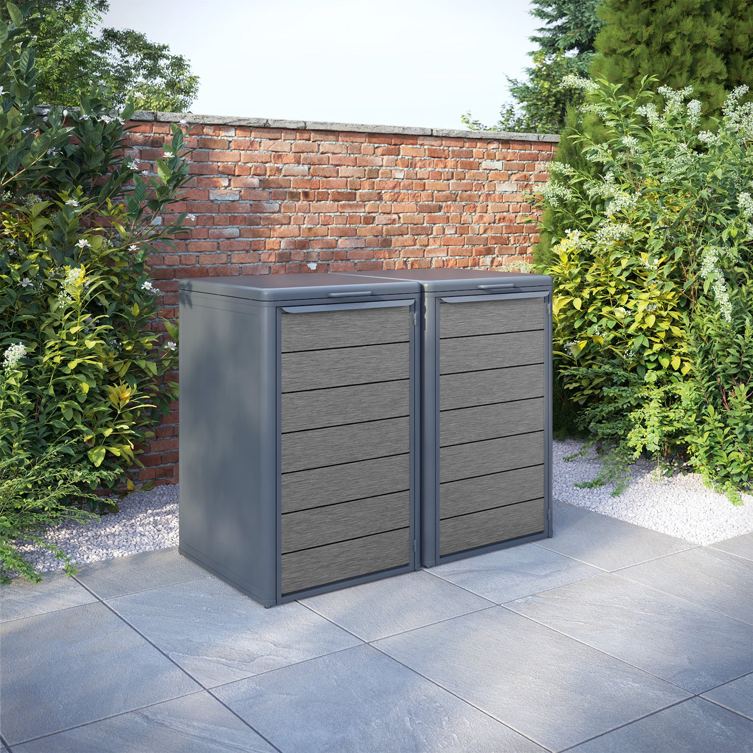 Curva Anthracite Grey 2 Bin Store with Fusion Door Slat