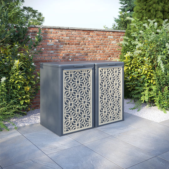 Curva Anthracite Grey 2 Bin Store with Micro Door Screen