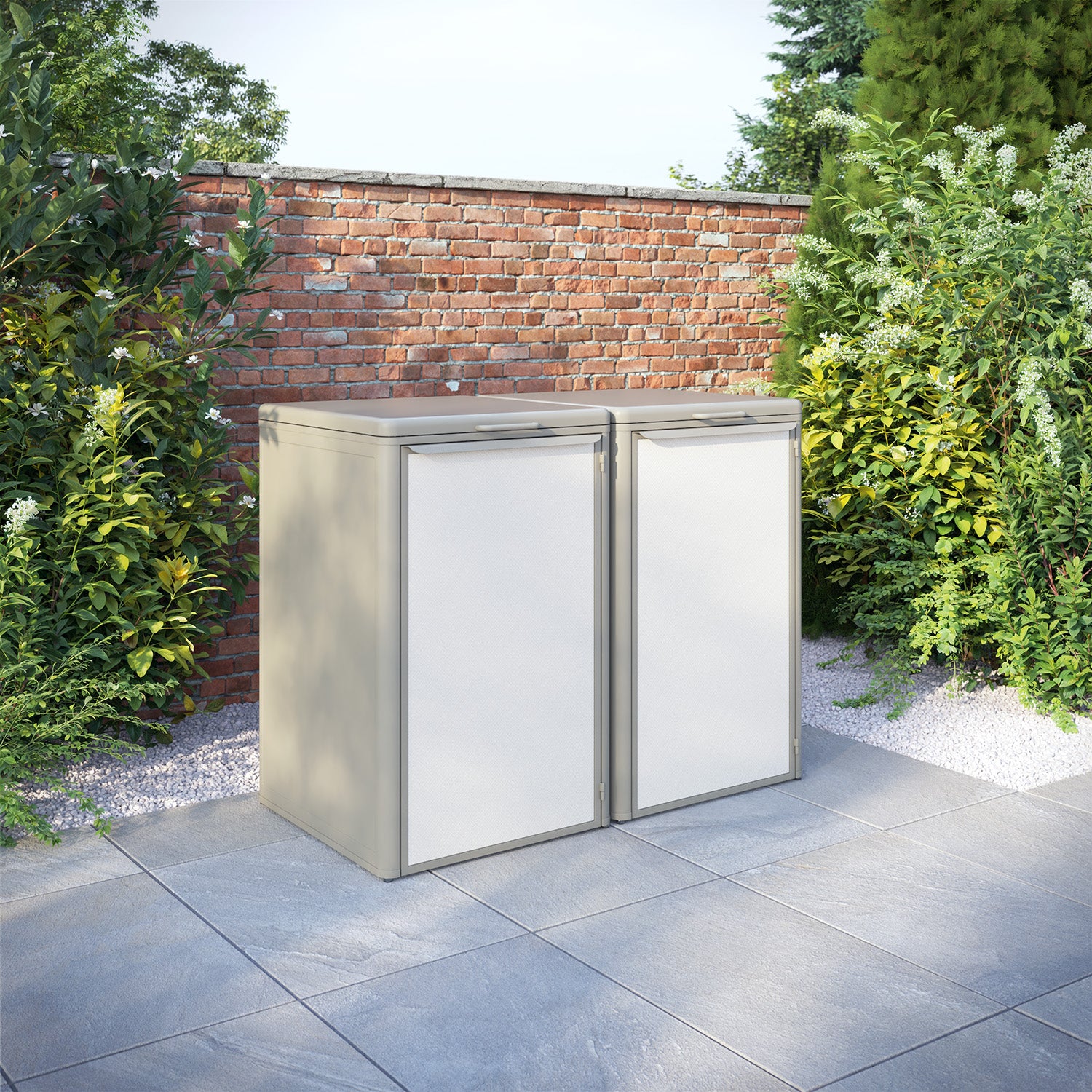 Curva Latte 2 Bin Store with Textaline Door