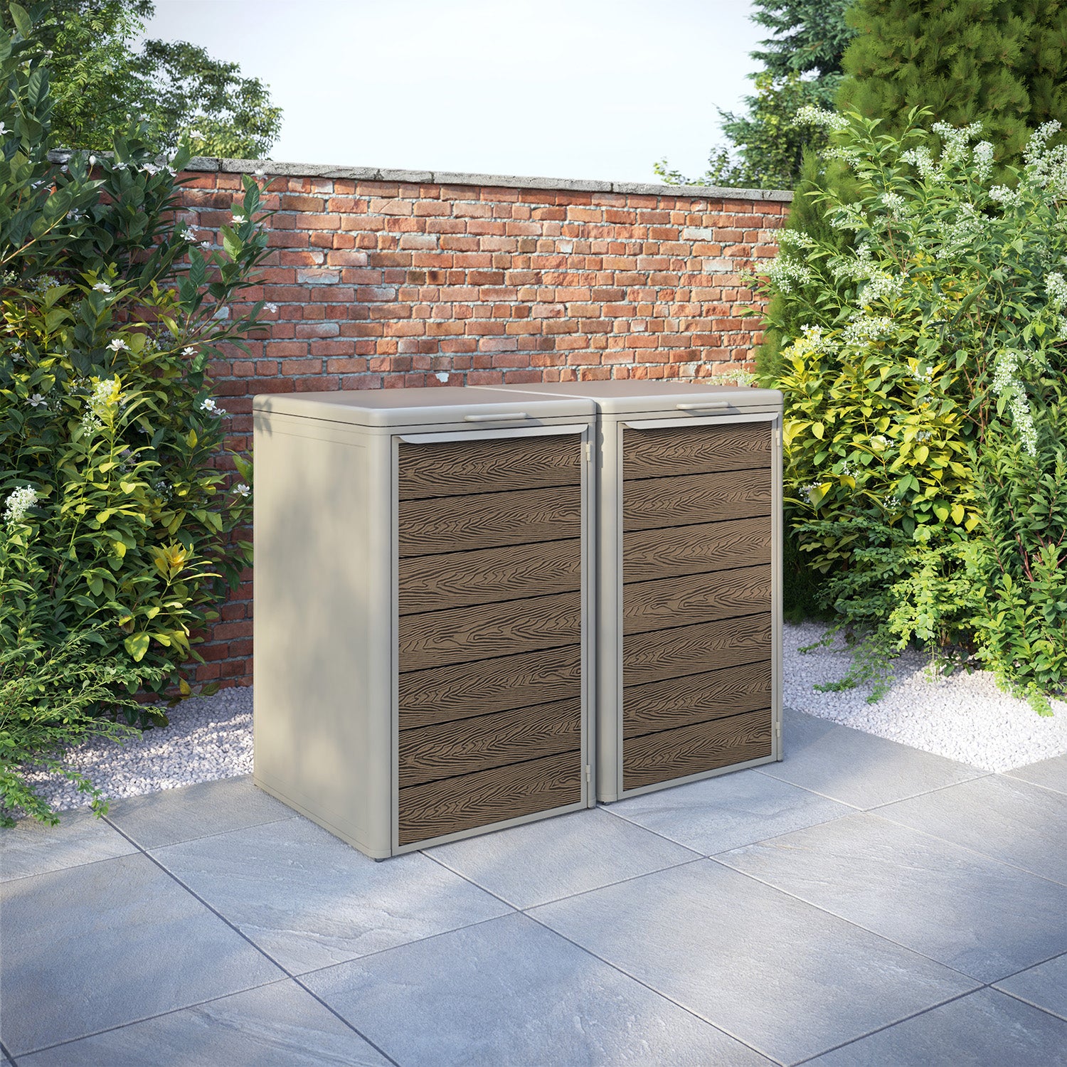 Curva Latte 2 Bin Store with Classic Door Slat