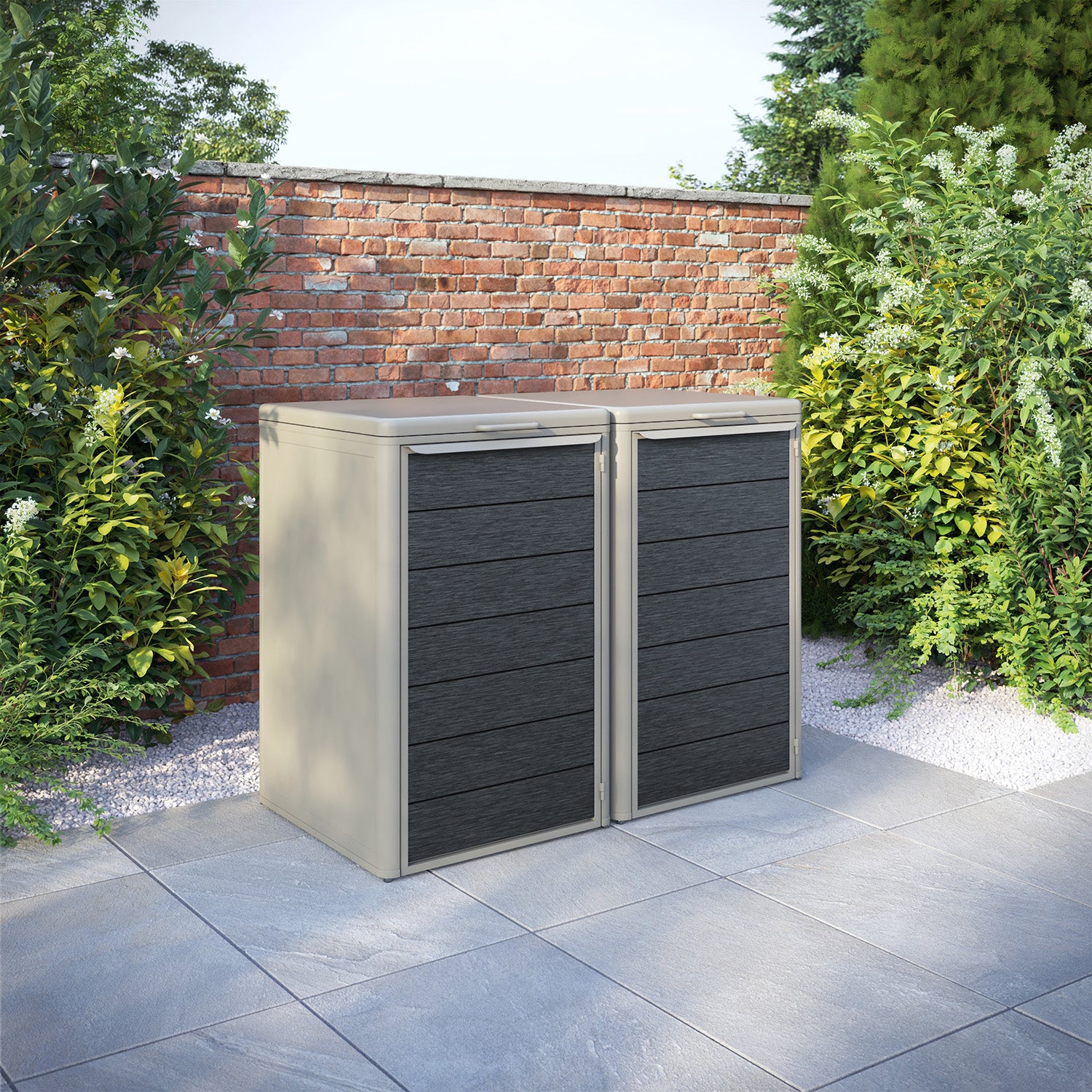 Curva Latte 2 Bin Store with Fusion Door Slat