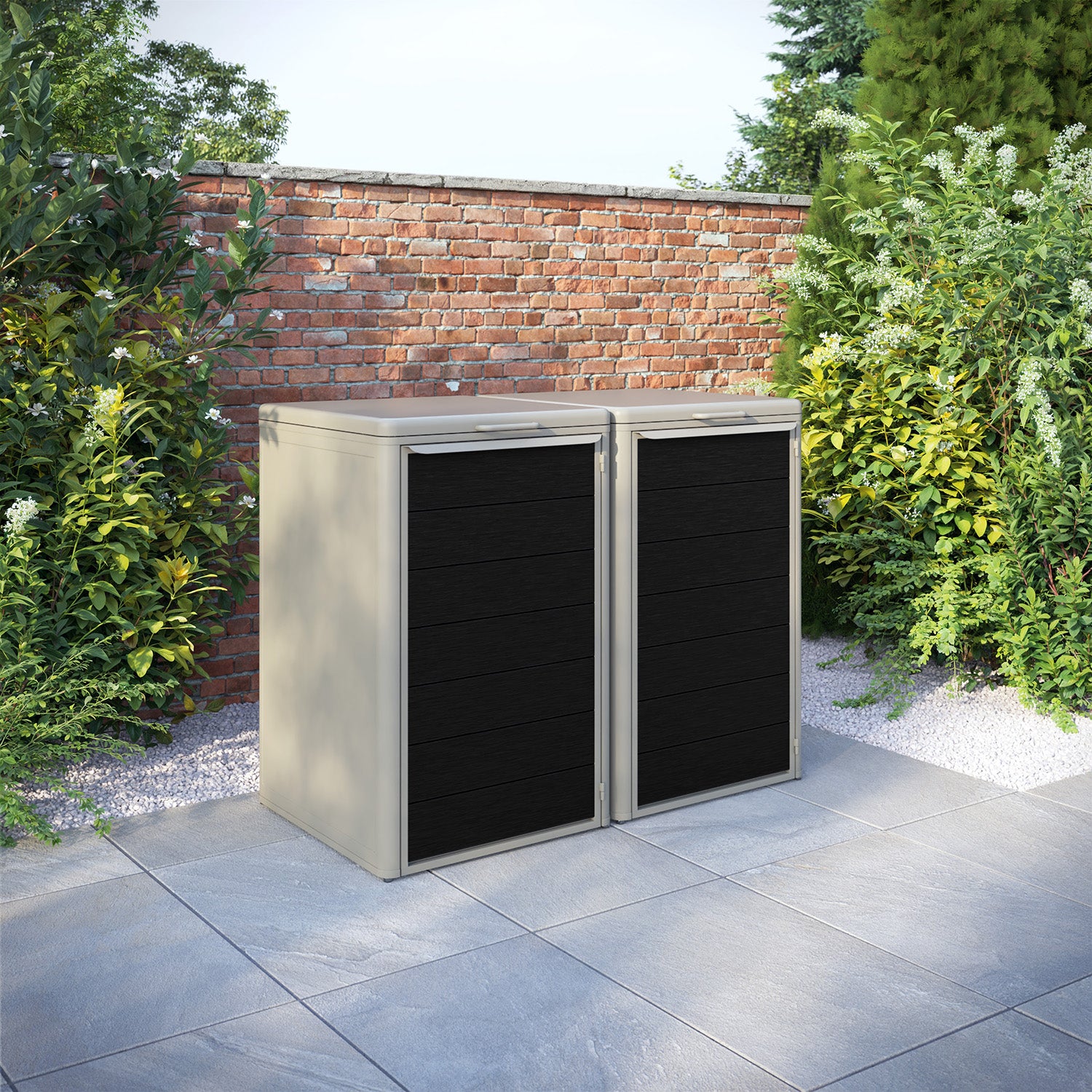 Curva Latte 2 Bin Store with Fusion Door Slat