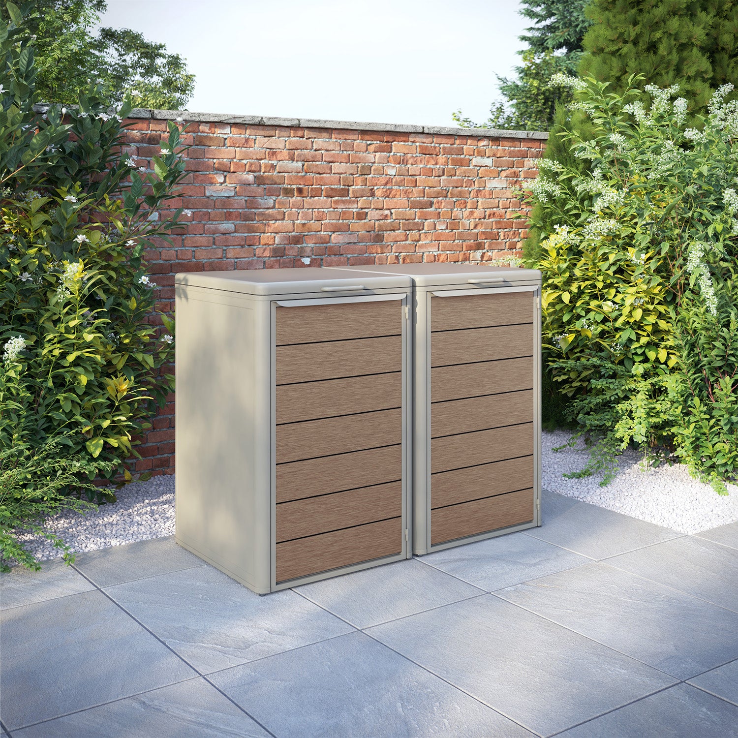 Curva Latte 2 Bin Store with Fusion Door Slat