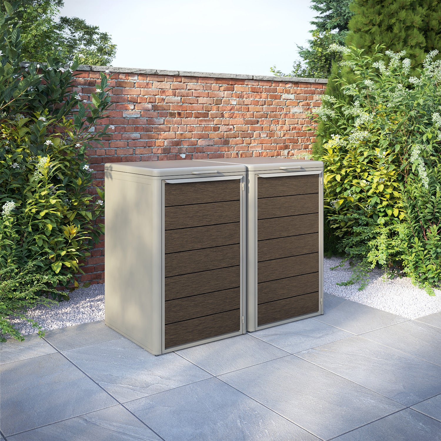 Curva Latte 2 Bin Store with Fusion Door Slat