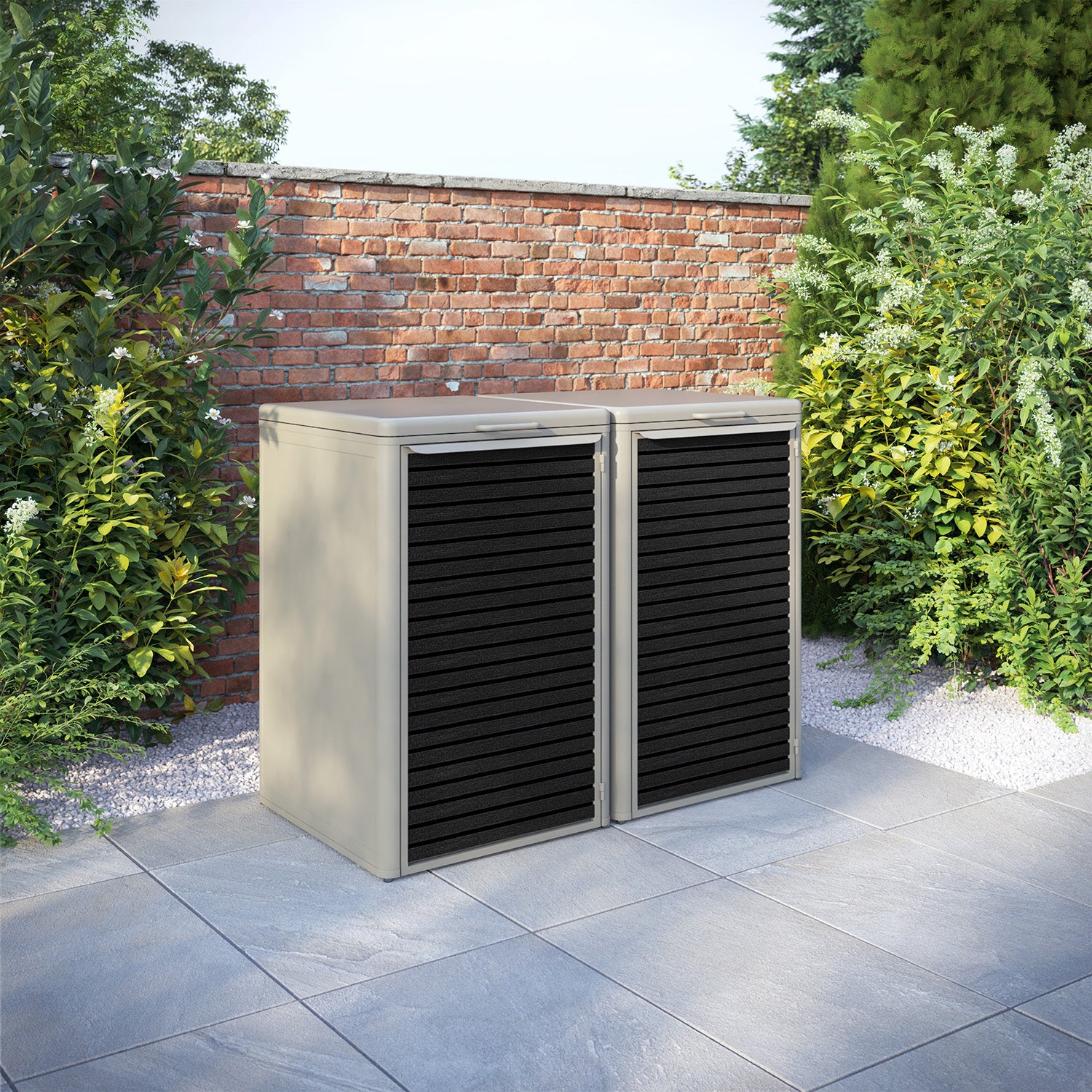 Curva Latte 2 Bin Store with Hudson Door Slat