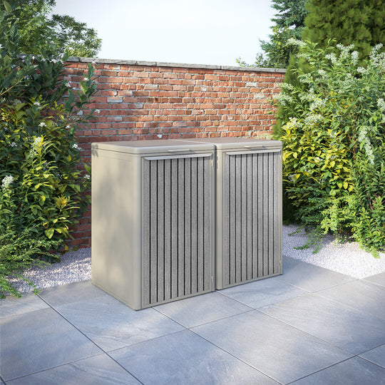 Curva Latte 2 Bin Store with Virtis Door Slat