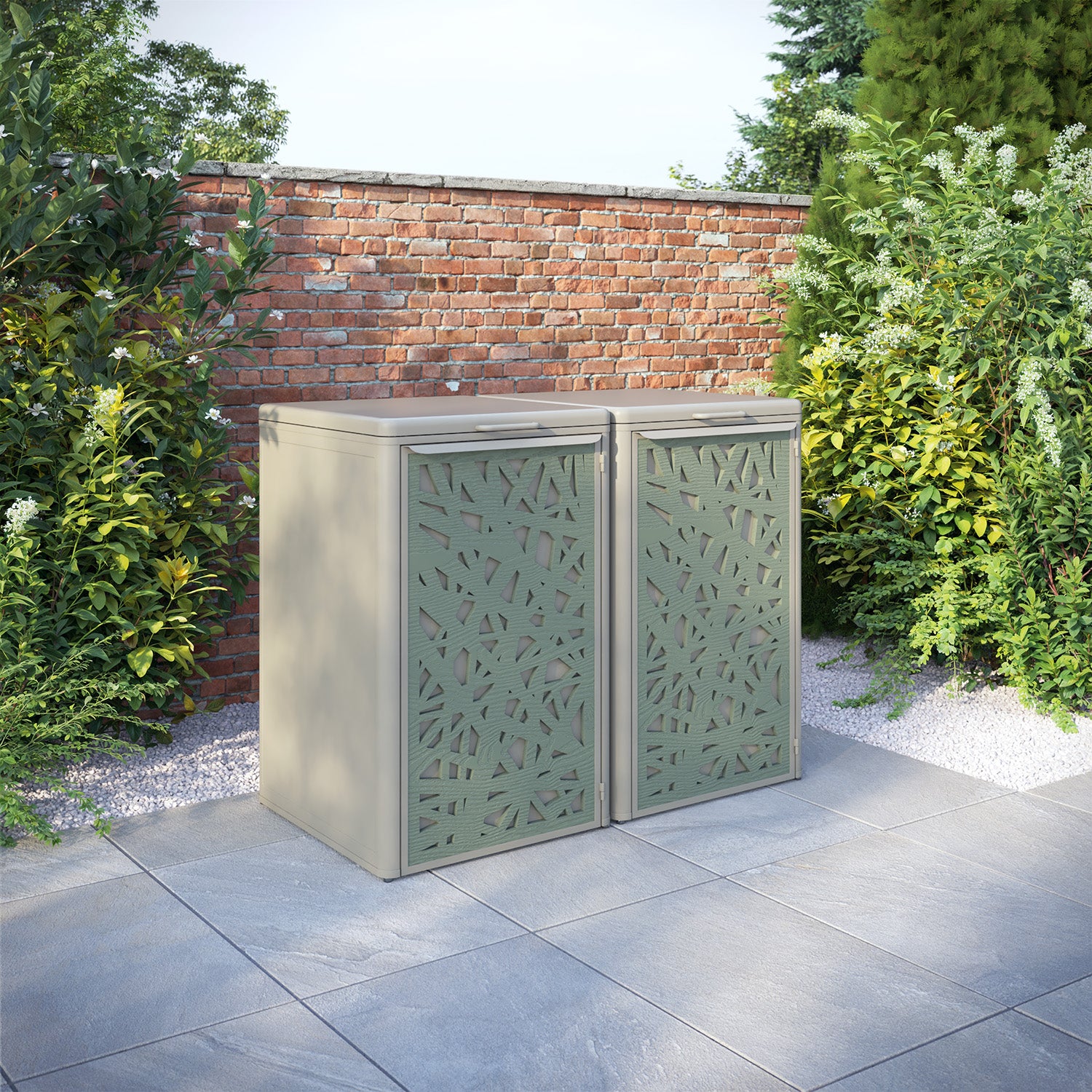 Curva Latte 2 Bin Store with Prism Door Screen