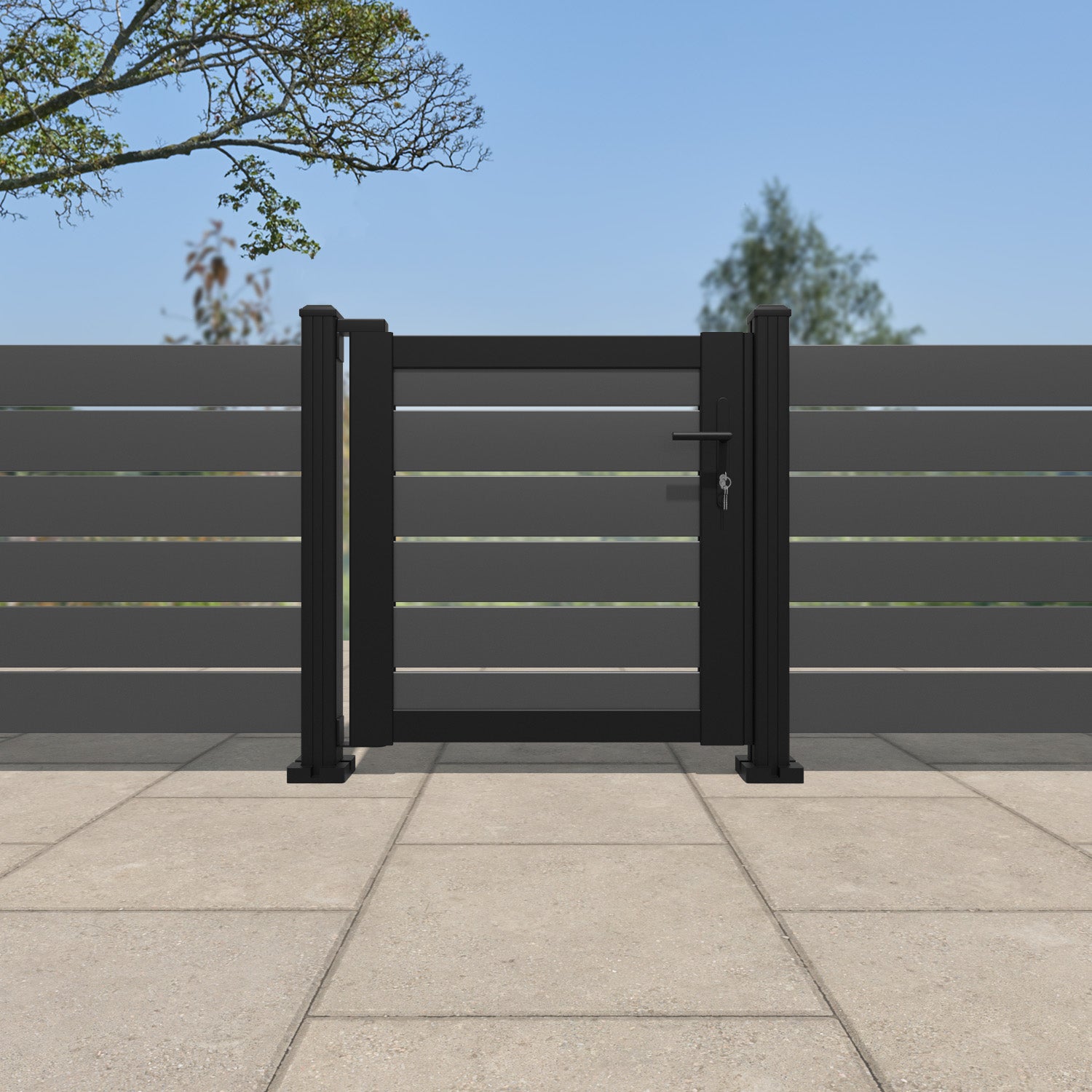 Avalon Aluminium Pedestrian Gate - Grey