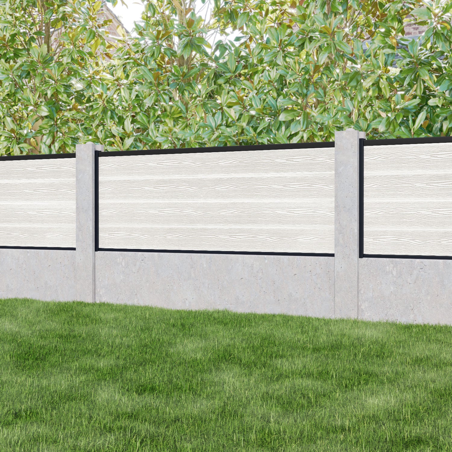 Classic Fence Panel - Light Stone - for existing concrete posts