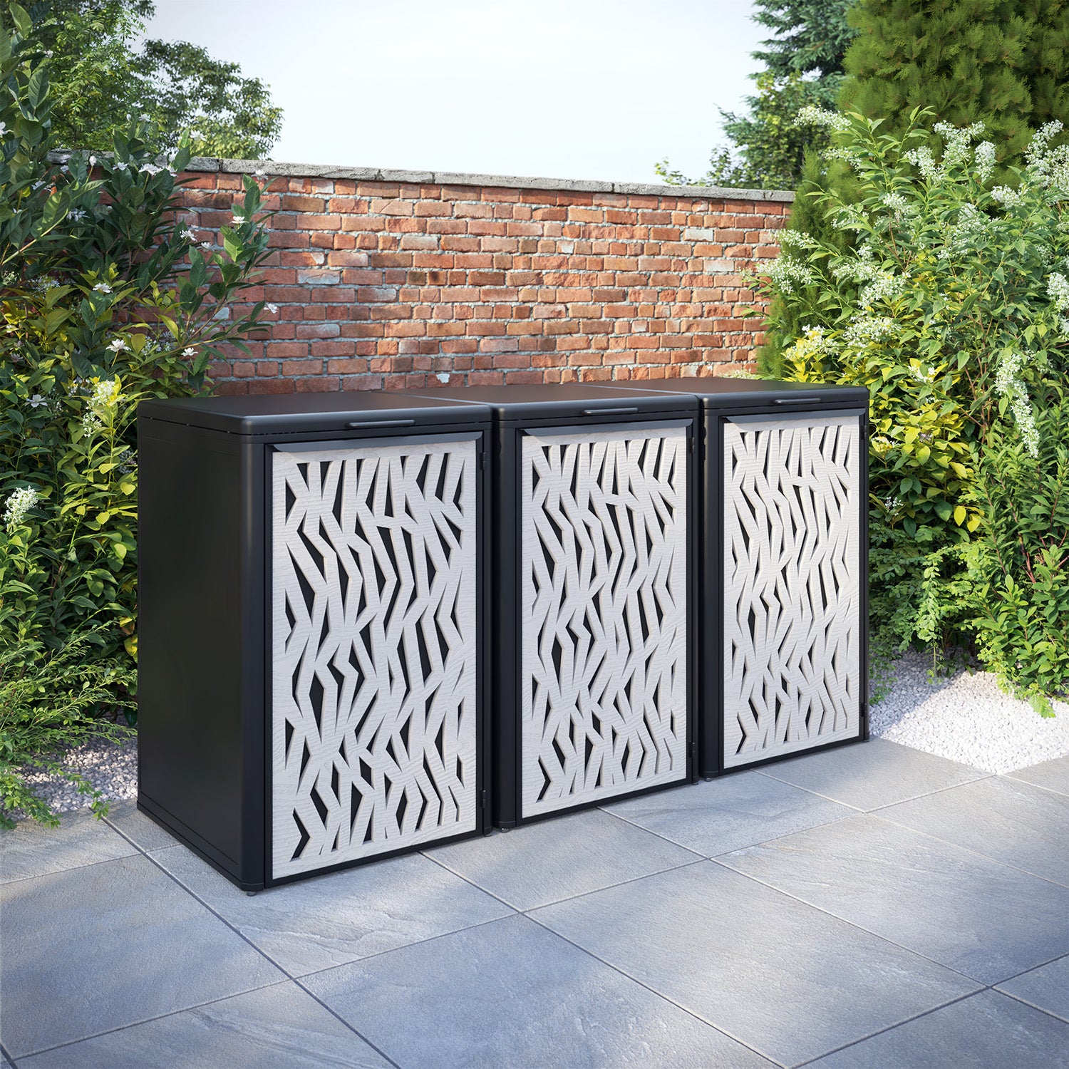 Curva Black 3 Bin Store with Zenith Door Screen