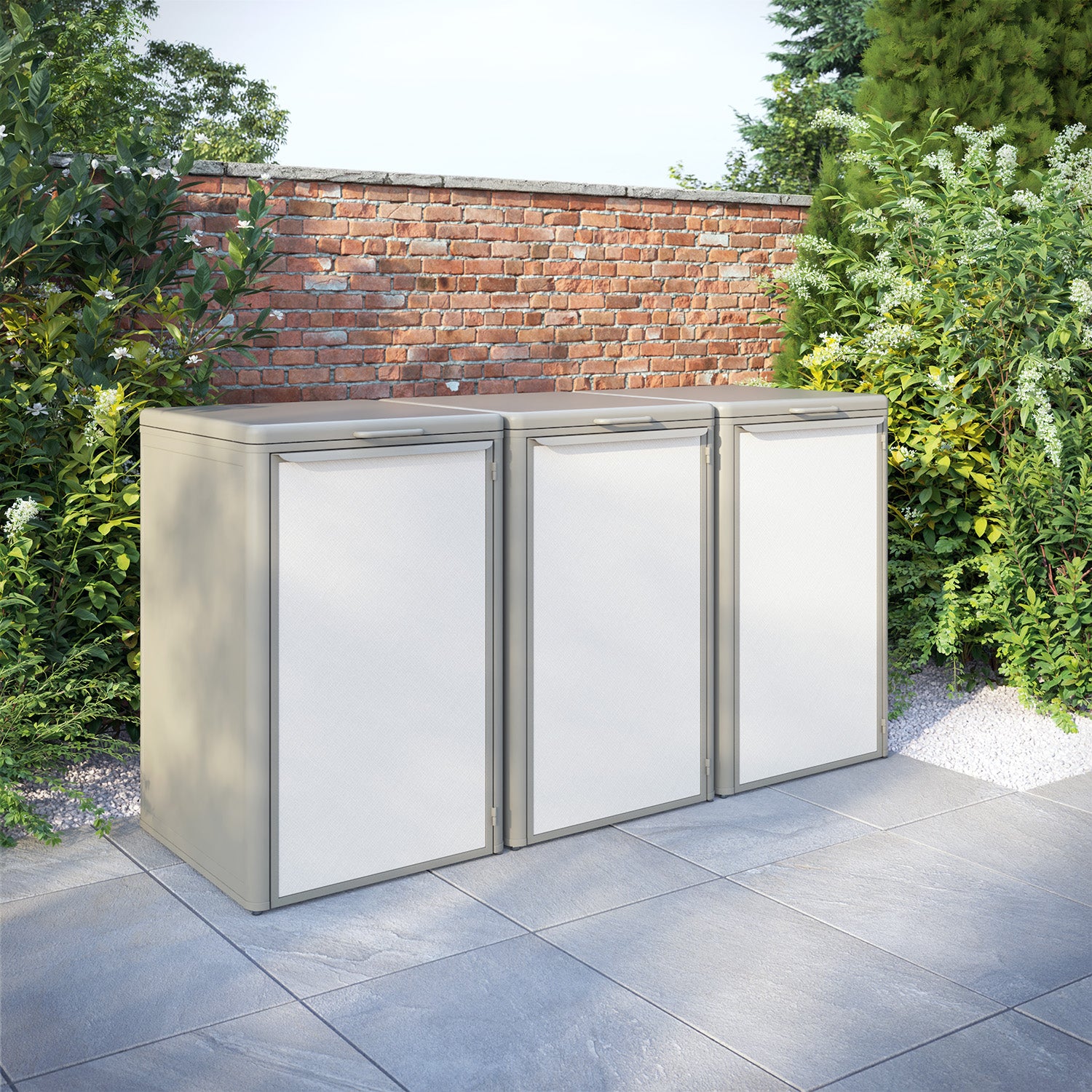 Curva Latte 3 Bin Store with Textaline Door