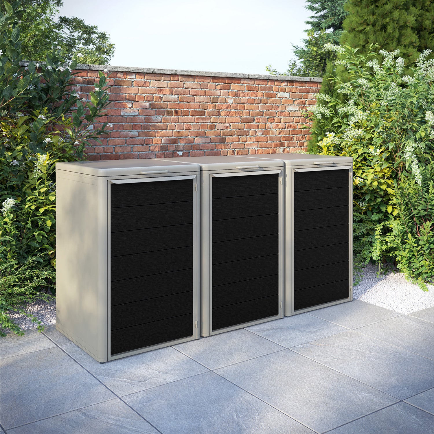 Curva Latte 3 Bin Store with Fusion Door Slat