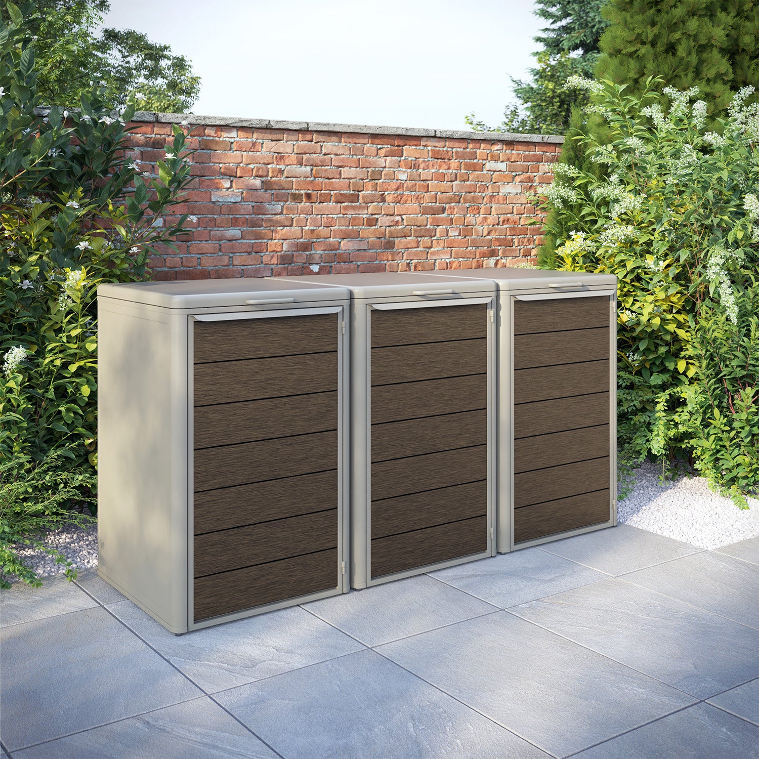 Curva Latte 3 Bin Store with Fusion Door Slat