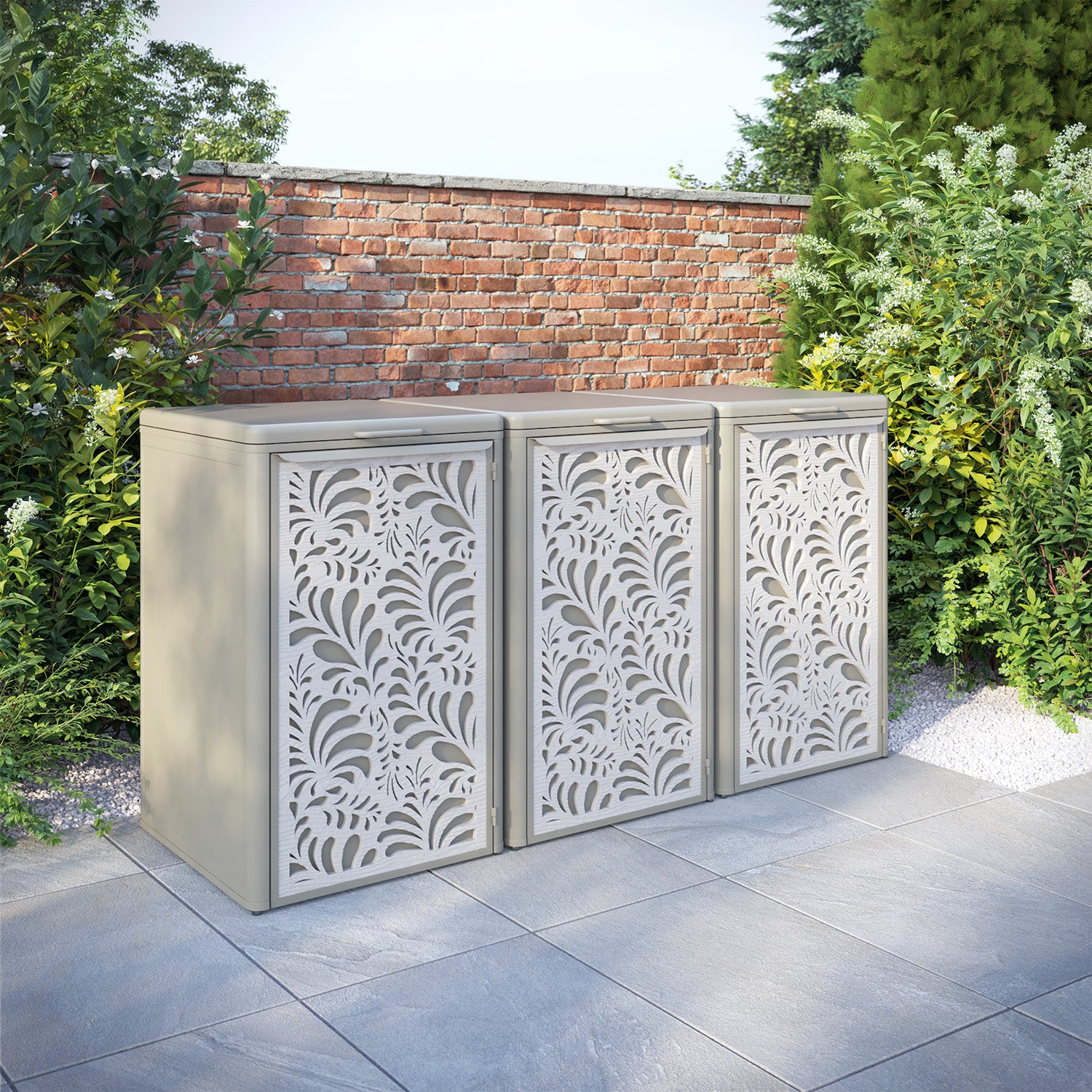 Curva Latte 3 Bin Store with Petal Door Screen