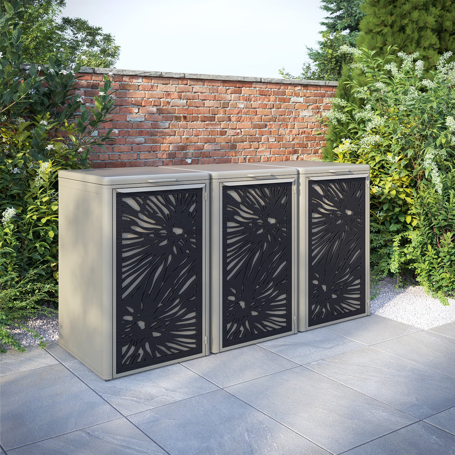 Curva Latte 3 Bin Store with Poppy Door Screen