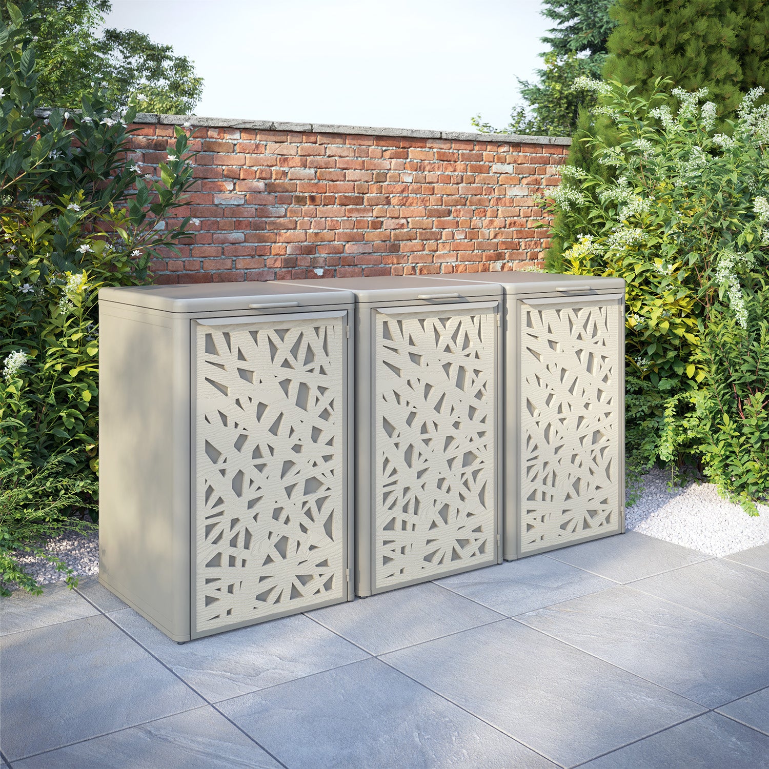 Curva Latte 3 Bin Store with Prism Door Screen