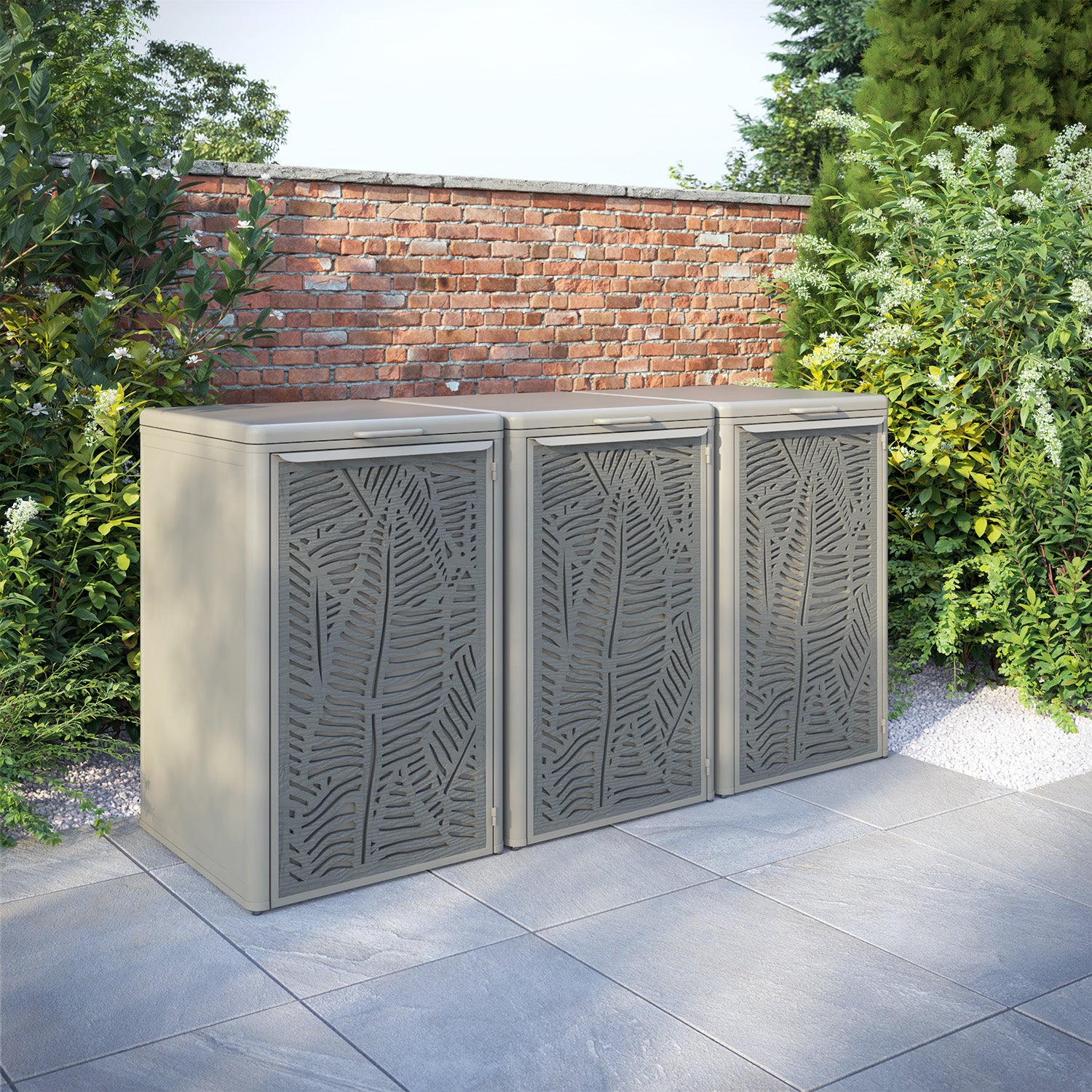 Curva Latte 3 Bin Store with Quill Door Screen