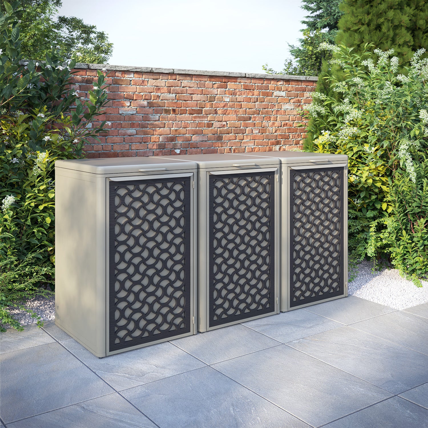 Curva Latte 3 Bin Store with Vida Door Screen