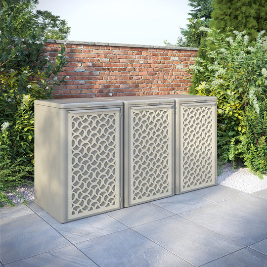 Curva Latte 3 Bin Store with Vida Door Screen