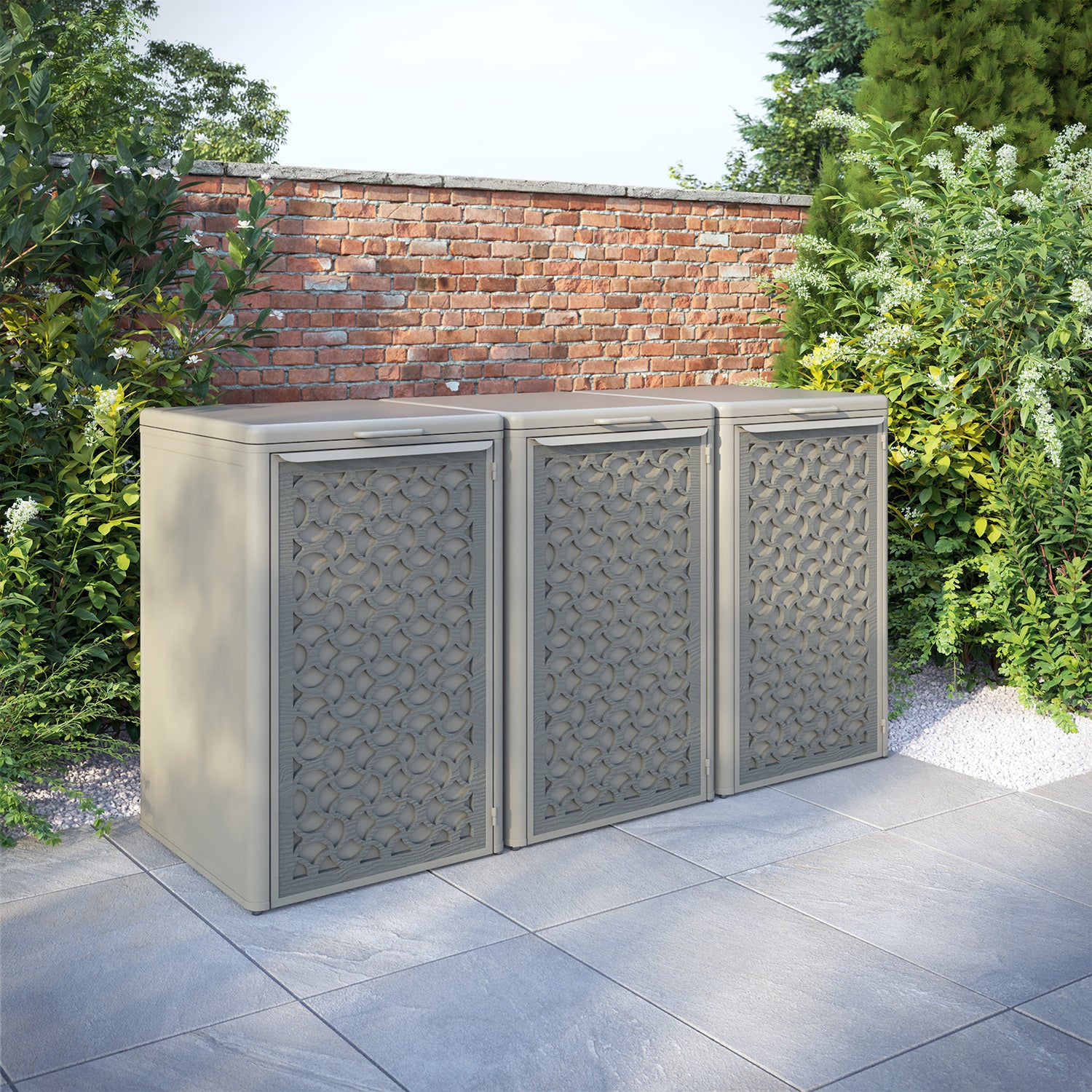 Curva Latte 3 Bin Store with Vida Door Screen