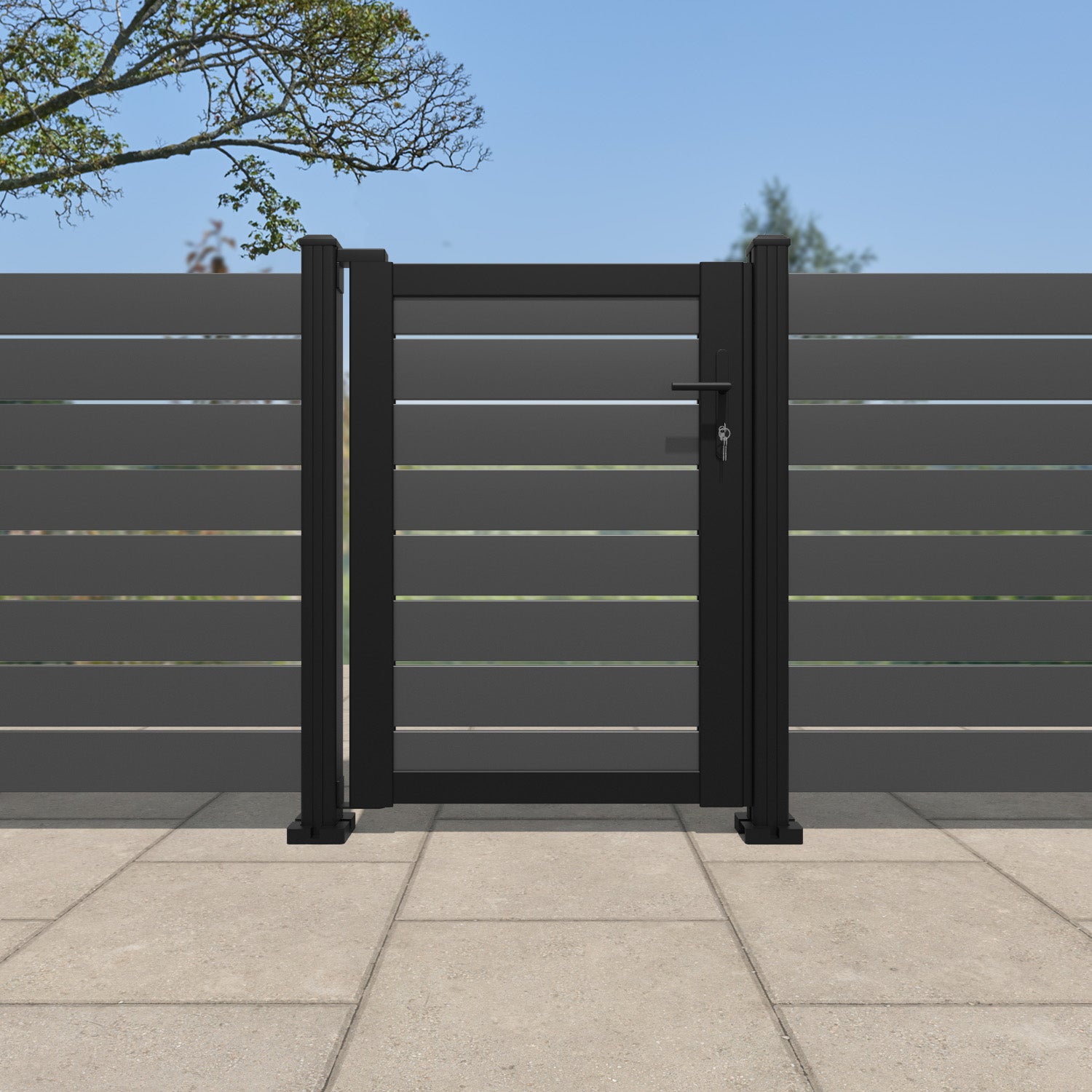 Avalon Aluminium Pedestrian Gate - Grey