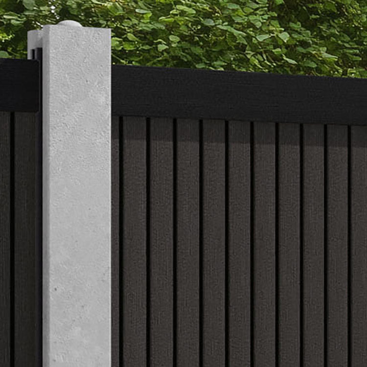 Virtis Fence Panel - Dark Oak - for existing concrete posts