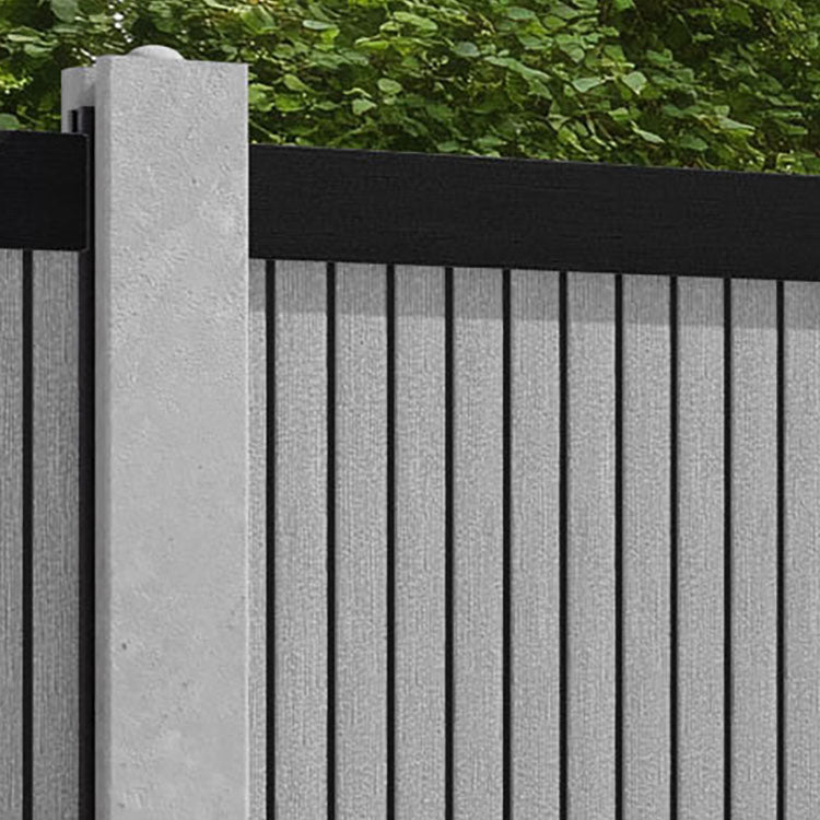 Virtis Fence Panel - Light Grey - for existing concrete posts