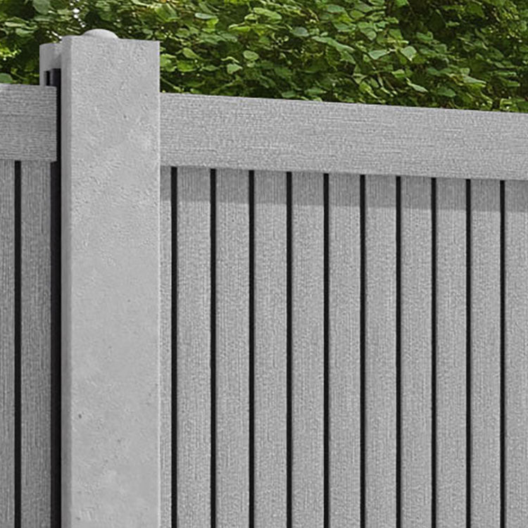 Virtis Fence Panel - Light Grey - for existing concrete posts