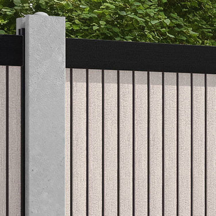 Virtis Fence Panel - Mid Stone - for existing concrete posts