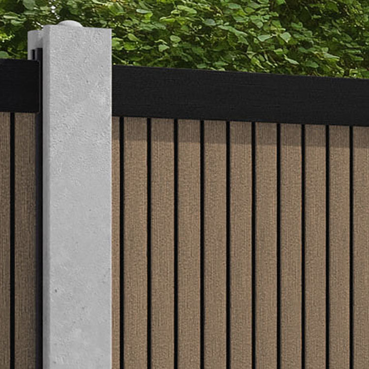 Virtis Fence Panel - Teak - for existing concrete posts
