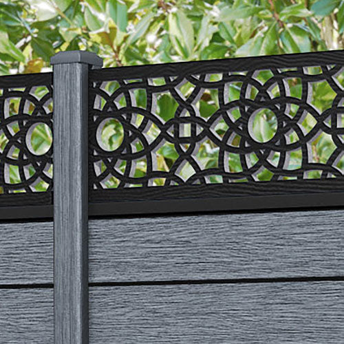 Fusion Ambar Fence Panel - Anthracite - with our composite posts