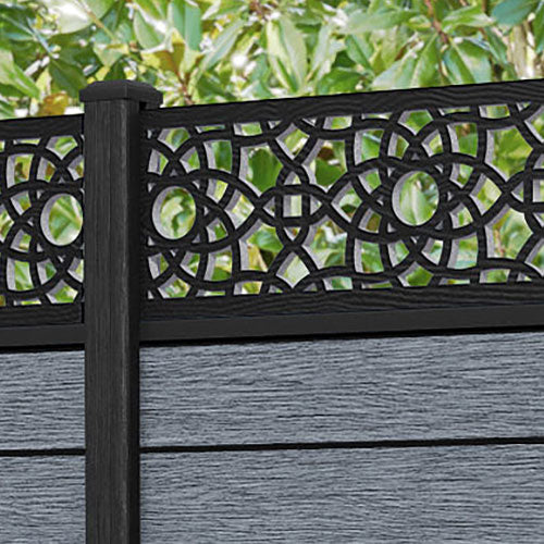 Fusion Ambar Fence Panel - Anthracite - with our composite posts