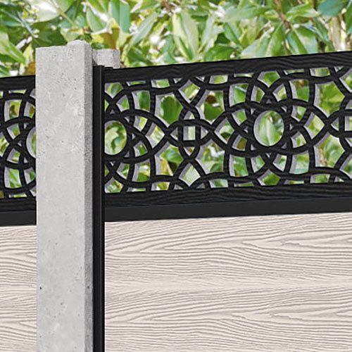 Classic Ambar Fence Panel - Mid Stone - for existing concrete posts