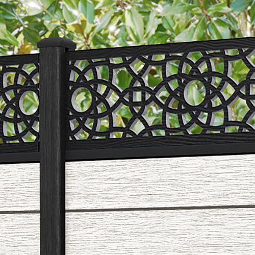Fusion Ambar Fence Panel - Light Stone - with our composite posts