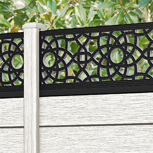 Fusion Ambar Fence Panel - Light Stone - with our composite posts