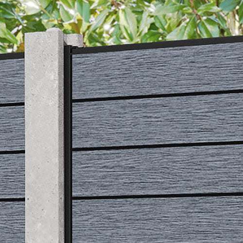 Fusion Fence Panel - Anthracite - for existing concrete posts