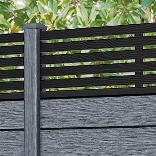 Fusion Aspen Fence Panel - Anthracite - with our composite posts