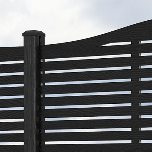 Aspen Curved Top Composite Fence Panel - with our composite posts